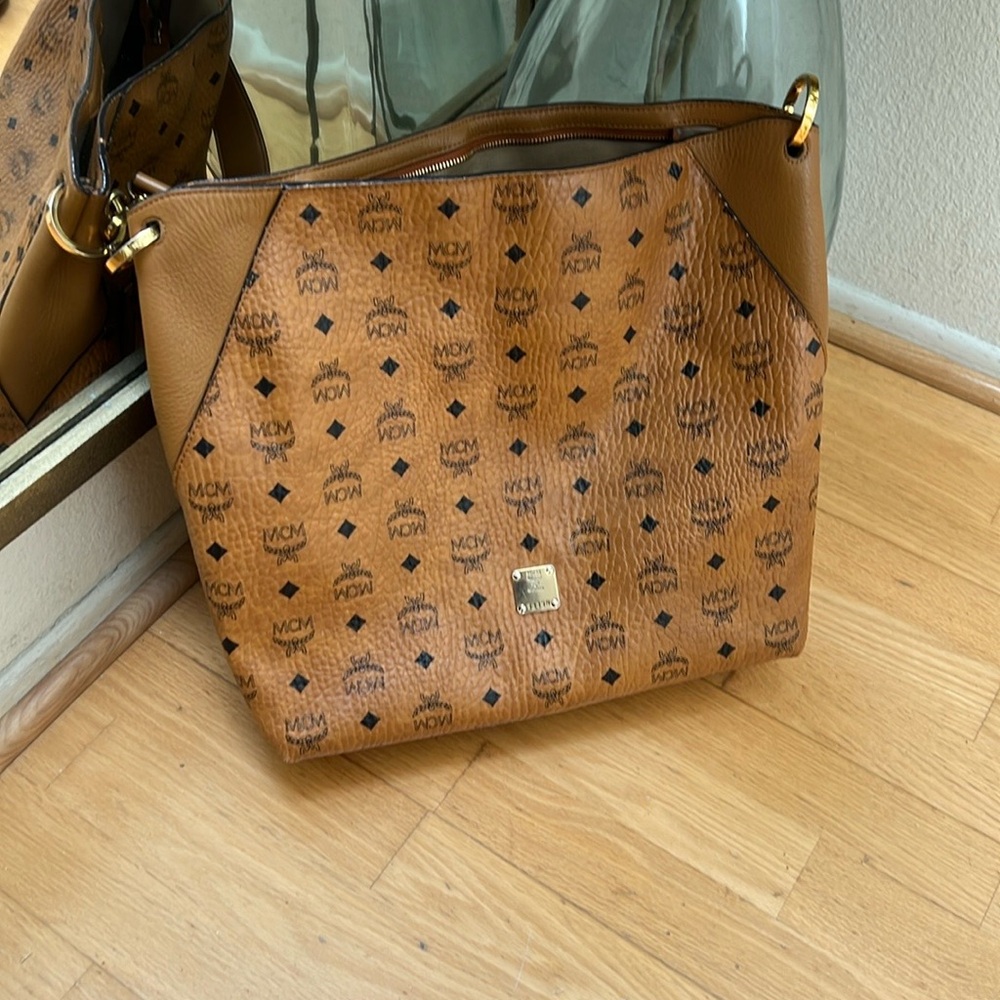 MCM Brown Monogram Shoulder Bag